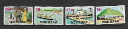 MONTSERRAT 1977 DEVELOPPEMENT-BATEAUX YVERT N°371/374 NEUF MNH** - Barcos