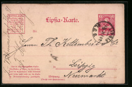 AK Leipzig, Private Stadtpost Lipsia  - Briefmarken (Abbildungen)