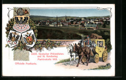 Lithographie Ganzsache Bayern: Marktredwitz, XXIV. Deutscher Philatelisten Und 16. Bundestag 1912  - Stamps (pictures)