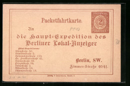 AK Berlin, Private Stadtpost Neue Berliner Omnibus- U. Packetfahrt AG, Berliner Lokal-Anzeiger, Zimmer-Strasse 40 /41  - Timbres (représentations)