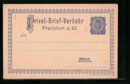 AK Frankfurt A.M., Private Stadtpost, Privat-Brief-Verkehr  - Briefmarken (Abbildungen)