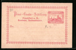 AK Frankfurt A. M., Private Stadtpost, Privat-Circular-Beförderung  - Timbres (représentations)