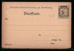 AK Hamburg, Private Stadtpost, Stadtbriefbeförderung Zu Hamburg  - Briefmarken (Abbildungen)