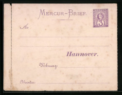 AK Hannover, Private Stadtpost, Mercur-Brief  - Briefmarken (Abbildungen)