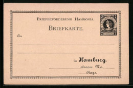 AK Hamburg, Private Stadtpost, Briefbeförderung Hammonia  - Briefmarken (Abbildungen)