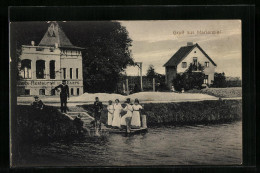 AK Mariensiel, Uferpartie Mit Bahnhofsrestaurant  - Andere & Zonder Classificatie