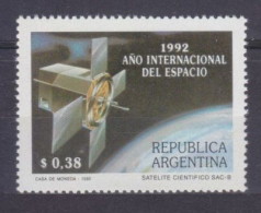 1992 Argentina 2163 Satellite - Cientifico SAC B 1,60 € - América Del Sur