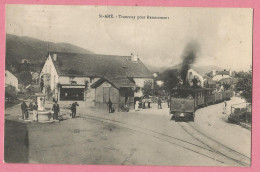 F2615   CPA SAINT-AME (Vosges) Tramway De Gérardmer Pour Remiremont - Fontaine Et Statue Pomone - Boucherie Virieux - Other & Unclassified