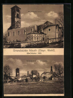 AK Mauth /Bayr. Wald, Brand Vom 28.10.1920, Abgebrannte Kirche, Gesamtansicht Der Brandstätte  - Catástrofes