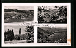 AK Marmecke /Sauerl., Gesamtansicht, Rhein-Weser-Turm, Landpoststempel  - Other & Unclassified