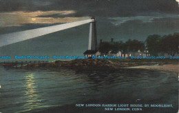 R638573 Conn. New London. New London Harbor Light House. By Moonlight. C. T. Pho - Autres & Non Classés