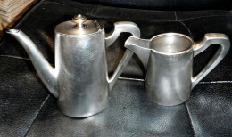 * Petite Cafetière + Pot à Lait Créés Par L' Orfèvrerie H. Béard De Montreux - Silverware