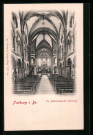 AK Freiburg I. B., Inneres Der St. Johanniskirche  - Freiburg I. Br.