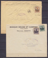 Lot 2 Lettres : L. Affr. OC15 Càd Relais *LEUTH* /15 III 1915 Pour BRUSSEL & L. Affr. OC12+OC16 Càpt MASEYCK /24.10.1918 - OC1/25 Gobierno General