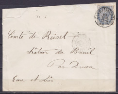 L. Affr. N°40 Càd GAND (STATION) /25 MAI 1885 Pour Château Du Breuil Par DREUX (au Dos: Càd Ambulant "PARIS A GRANDVILLE - 1883 Léopold II