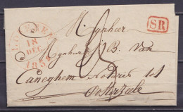 L. Càd LOKEREN /18 DEC 1839 Pour OOSTERZEELE - [SR] - Port "3" - 1830-1849 (Independent Belgium)