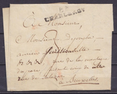L. Datée 31 Mai 1807 De MONCEAU (sur-Sambre) Pour BRUXELLES - Griffe "86/ CHARLEROY" - Port "3" - 1794-1814 (Periodo Frances)