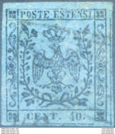 Modena. Aquila Estense Coronata, Tipo Modificato. 40 C. 1852. Usato. - Zonder Classificatie