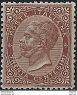 1863-65 Italia VE II 30c. Bruno Torino Bc MNH Sassone N. T19 - Otros & Sin Clasificación