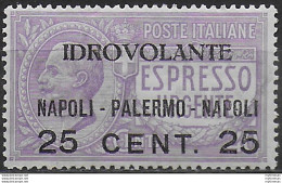 1917 Italia Posta Aerea 25c. Su 40c. MNH Sassone N. 2 - Andere & Zonder Classificatie