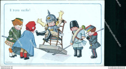 Cb249 Cartolina Militare Satirica Umoristica  Il Trono Vacilla! Bertiglia - Autres & Non Classés