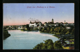 AK Neuburg A. D. Donau, Stadtpanorama Mit Dem Schloss über Der Donau  - Neuburg