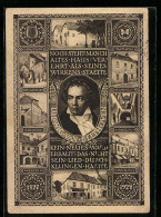 AK Ludwig Van Beethoven, Häuser In Baden, Nussdorf, Heiligenstadt Und Moedling  - Artiesten