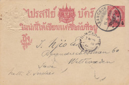 1909: Siam/Bangkok To Java - Post Card - Thaïlande