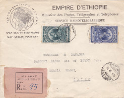 1934: Empire D' Ethiopie/Addis-Abeba, Registered To Cairo/Egypt - Etiopia