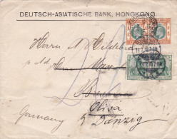 1910: Deutsch-Asiatische Bank Hongkong To Germany/Danzig - Briefe U. Dokumente