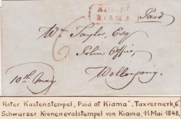 1848: Letter From Kiama, Tax, Paid - Otros & Sin Clasificación