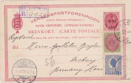 1909: Dansk-Vestinidisch To Germany, Registered St. Thomas - Porto Rico