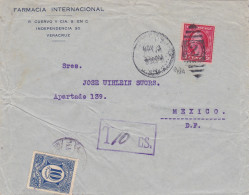 1914: US Postage Used In Vera Cruz Plus Tax/Mexico - Autres & Non Classés