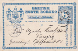 1903: British North Borneo- Post Card To Danzig/Germany - Malaysia (1964-...)