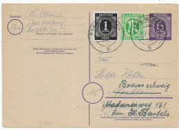 Ganzsache Hann. Münden 1946 Nach Braunschweig - Lettres & Documents