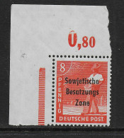 SBZ: Eckrand MiNr. 184 PN Dgz, Postfrisch, ** - Ungebraucht