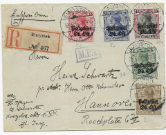 Einschreiben Bialystok 1916 Nach Hannover - Bezetting 1914-18