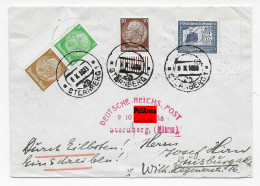 Brief Von Sternberg 1938 Nach Duisburg, Seltener Mähren Stempel Der DRP - Besetzungen 1938-45