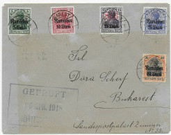 Brief Von Bukarest, Geprüft 1918 - Occupation 1914-18