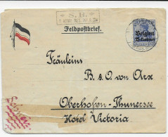 Feldpostbrief 1915 Nach Obershofen/Schweiz - Besetzungen 1914-18