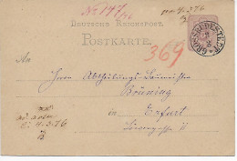 Grossrundestedt 1876 Nach Erfurt, T&T Stempel SWE - Briefe U. Dokumente