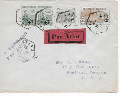 Luftpost Paris 1923 über London Nach Portland/Oregon - Other & Unclassified
