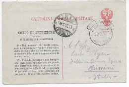 Cartolina Postale Militare 1912, IV Divisione Tripolis Nach Rimini - Ohne Zuordnung