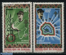 Senegal 1970 Charles De Gaulle 2v, Mint NH, History - Politicians - Sénégal (1960-...)