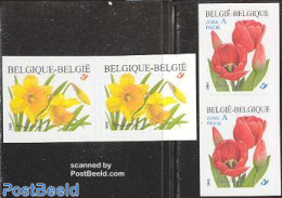 Belgium 2002 Flowers 2 Booklet Pairs, Mint NH, Nature - Flowers & Plants - Nuevos