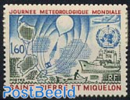Saint Pierre And Miquelon 1974 Meteorology Day 1v, Mint NH, Science - Transport - Meteorology - Aircraft & Aviation - .. - Clima & Meteorología