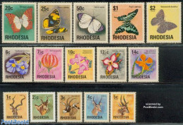 Rhodesia 1974 Definitives 15v, Mint NH, Nature - Animals (others & Mixed) - Butterflies - Flowers & Plants - Altri & Non Classificati