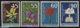 Senegal 1966 Flowers 4v, Mint NH, Nature - Flowers & Plants - Sénégal (1960-...)