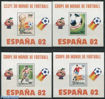 Senegal 1982 Football Games 4 S/s, Mint NH, Sport - Football - Senegal (1960-...)