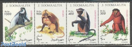 Somalia 1994 Monkeys 4v, Mint NH, Nature - Animals (others & Mixed) - Monkeys - Somalia (1960-...)